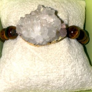 ❤️ EYE CANDY druzy and tiger eye bracelet❤️